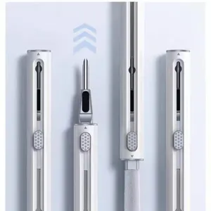 Multifunctional white push-pull Bluetooth earphone cleaning pen tool for tech devices