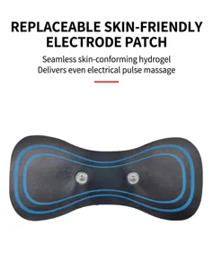 Black butterfly-shaped replacement gel pad for smart EMS pulse cervical massager