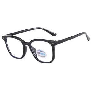 Modische schwarze quadratische Kinderbrille mit Blaulichtfilter und Photochromie