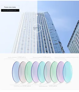 Exploded view of multi-layer UV400 protection lens for Y2K sports cycling sunglasses