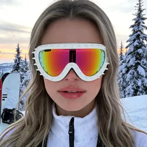 Punk Rivet PC Frame Sports Sunglasses Colorful Mirror Lens Cycling Goggles Hip Hop Studded Ski Glasses For Men Women