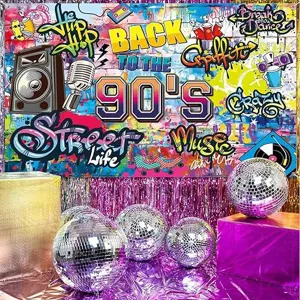 Fondo de fotografía graffiti hip hop retro años 90 para fiestas disco y street dance