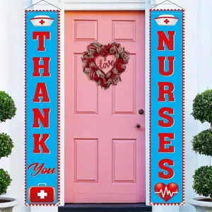 Dekorative Thank You Nurses Türbanner Set für Krankenschwestern Tag Außendekoration