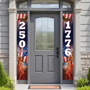 Amerikanische 250-Jahre-Jubiläums-Verandabanner mit 1776 und Freiheitsstatue Motiv