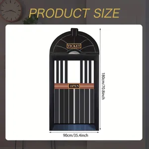 Vintage ticket booth shaped party backdrop 90x180cm for photo booth decorations
