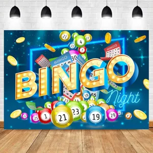 Professionelle Bingo-Spiele-Themen-Fotografie-Kulisse für Party-Fotoautomaten-Dekorationen