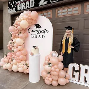 Gefeliciteerd Afgestudeerd Boog Achtergrond Cover Voor 2026 Afstudeerfeest Decoratie Polyester U-Vorm Foto Achtergrond