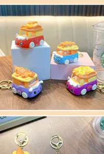 Simpatico cartone animato auto portachiavi mini giocattolo ciondolo borsa regalo bello