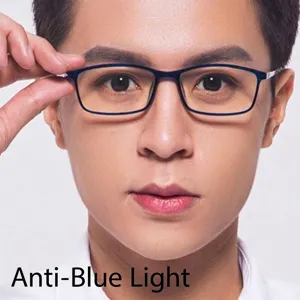 Stylish retro square anti-blue light blocking glasses for computer and phone usage
