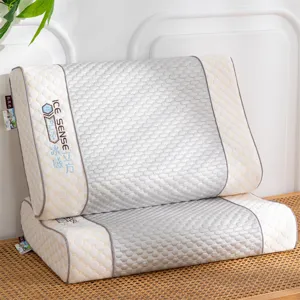 Premium cooling natural latex pillow with honeycomb breathable texture for summer use