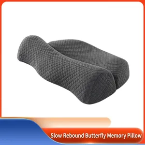 Almohada Viscoelástica con Forma de Mariposa Soporte Cervical Ergonómico Rebote Lento Almohada Ortopédica para Sueño y Alivio del Dolor de Cuello