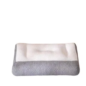 Ergonomic cervical SPA massage pillow with 3D textured fabric and neck support.