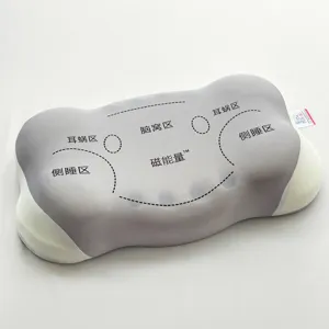 Memory-Foam Nackenkissen Detailansicht, ergonomisches Design mit Kopf- und Nackenstütze.