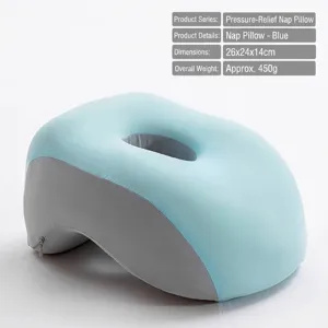 Oreiller de sieste ergonomique en mousse à mémoire pour bureau, sans pression