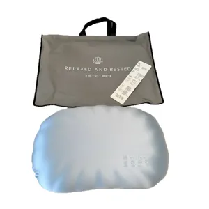 Almohada de espuma viscoelástica de base biológica con soporte cervical y bolsa de transporte