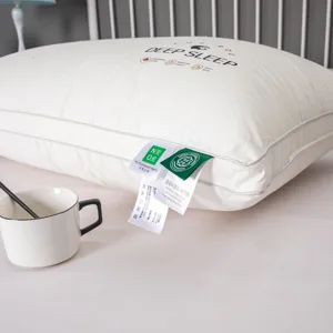 Luxury high-quality long-staple cotton hotel pillow with breathable and soft fabric