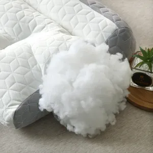 Ergonomic latex cervical pillow with breathable honeycomb cover and soft fiberfill detail