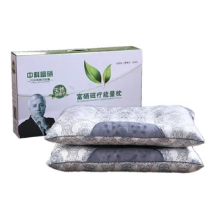 Set of two cassia seed pillows with magnetic therapy and retail packaging box