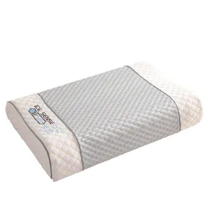 Cooling latex pillow with 3D bubble texture and breathable Ice Sense cover