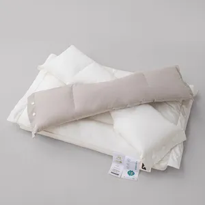 Cuscino per trazione cervicale in cotone con design diviso per supporto al collo