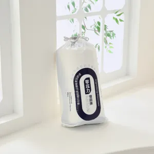 Almohada cervical de espuma viscoelástica de rebote lento en empaque blanco original