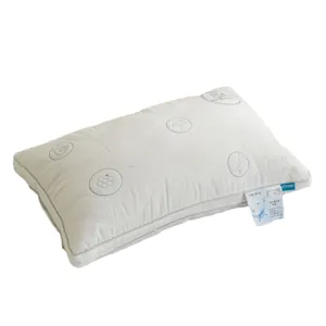 Breathable cotton quilted pillow for neck support with waterproof five-prevention technology