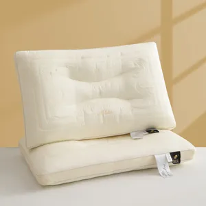 Ergonomic butterfly tencel latex pillow with elegant embroidery for neck support relief