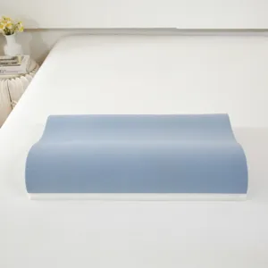 Almohada de espuma viscoelástica bicolor para soporte cervical y tracción