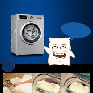 Almohada acolchada de plumón sintético blanco lavable para casa y hotel