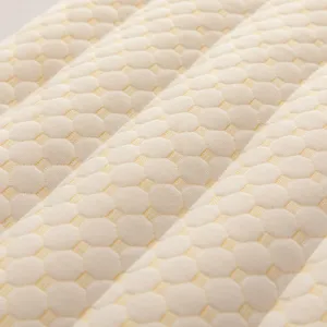 Close-up view of 3D honeycomb quilted breathable and washable fiber pillow core fabric