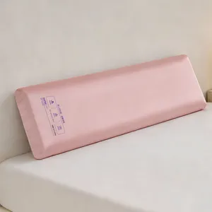 Ergonomisch roze dubbel traagschuim lang kussen voor diepe slaap en totale ontspanning