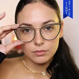 Gafas de Ojo de Gato Y2K para Mujer Montura de Metal Vintage Gafas de Plano Retro Montura Óptica
