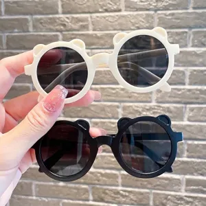 Bärenförmige Kindersonnenbrille mit UV-Schutz für stilvolle Jungen und Mädchen im Freien