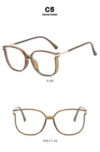 Montatura per occhiali cat-eye da donna con dettagli glitterati e lenti anti-luce blu