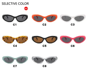 Trendy kleine cat-eye zonnebril met UV-bescherming in diverse stijlvolle kleuren beschikbaar