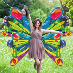 Colorful Butterfly Theme Shaped Backdrop Cloth Children Party Cutout Photo Backdrop Decorative Polyester Printing Banner For Photography Booth Decoration