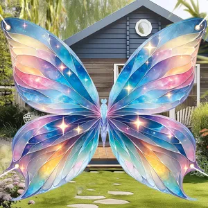 Träumerischer Sternenhimmel Schmetterling Form Fotografie Hintergrund Sternenlicht Galaxie Hintergrund Für Kinder Party Deko