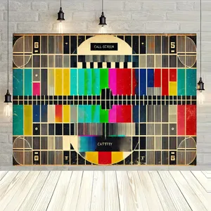 Sfondo fotografico retrò con barre colorate test TV per decorazione studio