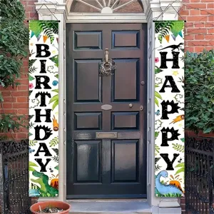Dschungel Dinosaurier Happy Birthday Veranda Banner für festliche Party Dekoration