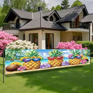 Tropische Hawaiiaanse ananas zomerfeest banner voor tuinhek achtertuin decoratie