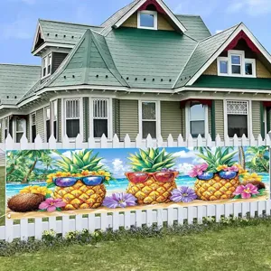Grote tropische Hawaïaanse ananas zomerfeestbanner voor tuinhek decoratie scène