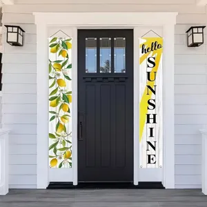 Striscioni per portico a tema limone fresco per decorazione di feste estive all'aperto