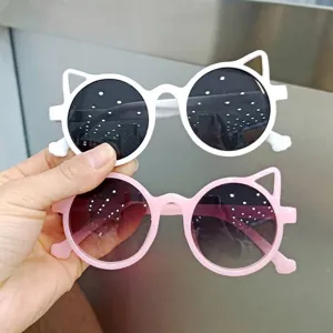 Cute Cat Ear Kids Sunglasses PC Frame AC Lens UV400 Protection Fashion Baby Boys Girls Cartoon Eye Protection Sunglasses