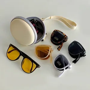 Occhiali da Sole Pieghevoli per Bambini Protezione UV400 Montatura in PC Lenti in AC Leggeri Portatili Viaggio Spiaggia Occhiali per Ragazzi Ragazze Moda
