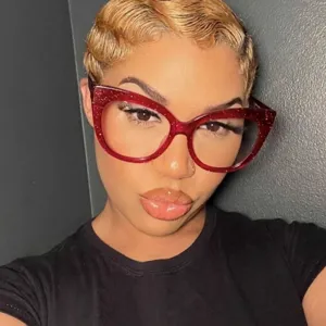 Lunettes œil de chat vintage rouges à paillettes avec filtre anti-lumière bleue femme