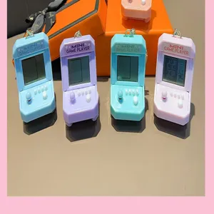 Μίνι μπρελόκ κονσόλας παιχνιδιών Tetris σε τέσσερα παστέλ χρώματα, δώρο για παιδιά