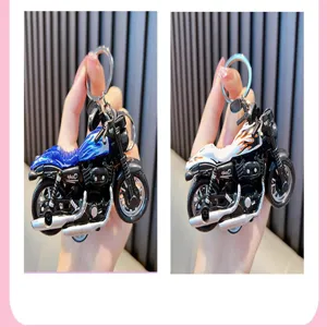 Portachiavi moto in metallo modello di moto retrocarica giocattolo regalo per uomo