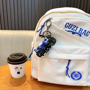Portachiavi moto modello di moto simulazione in metallo ciondolo borsa carino
