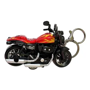 Portachiavi moto in metallo simulazione giocattolo auto modello pendente regalo creativo
