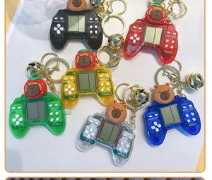 Mini portachiavi colorati a forma di console di gioco Capybara per stress e decorazione